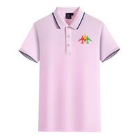 Thumbnail for Colourful 3 Airplanes Designed Stylish Polo T-Shirts