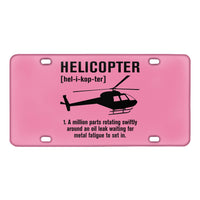 Thumbnail for Helicopter [Noun] Designed Metal (License) Plates