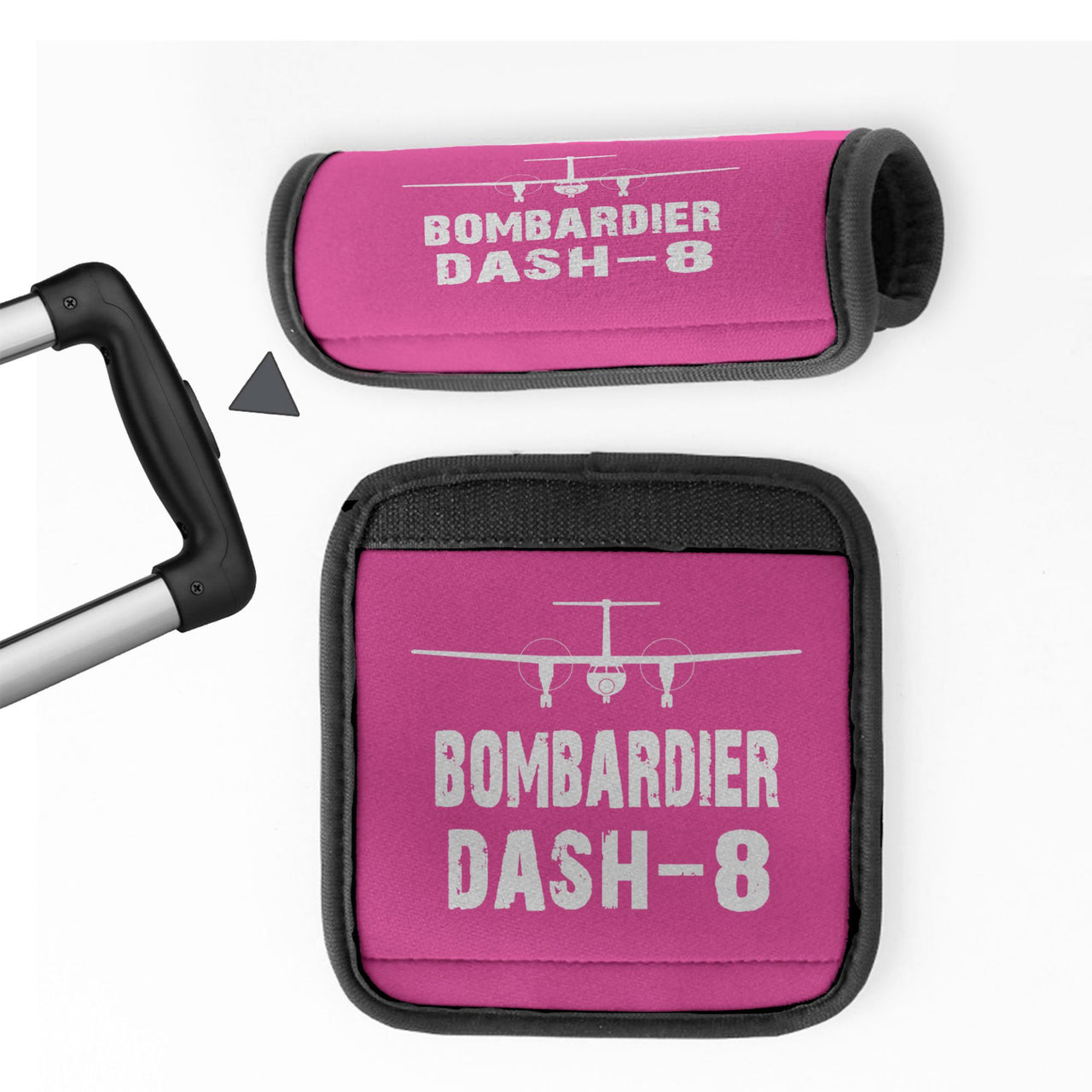 Bombardier Dash-8 & Plane Designed Neoprene Luggage Handle Covers