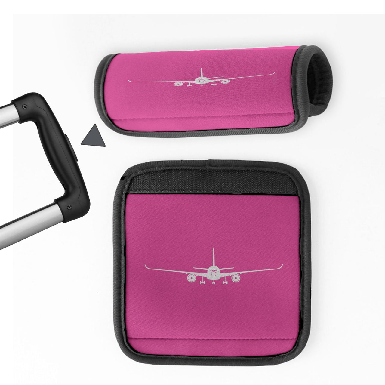 Airbus A350 Silhouette Designed Neoprene Luggage Handle Covers