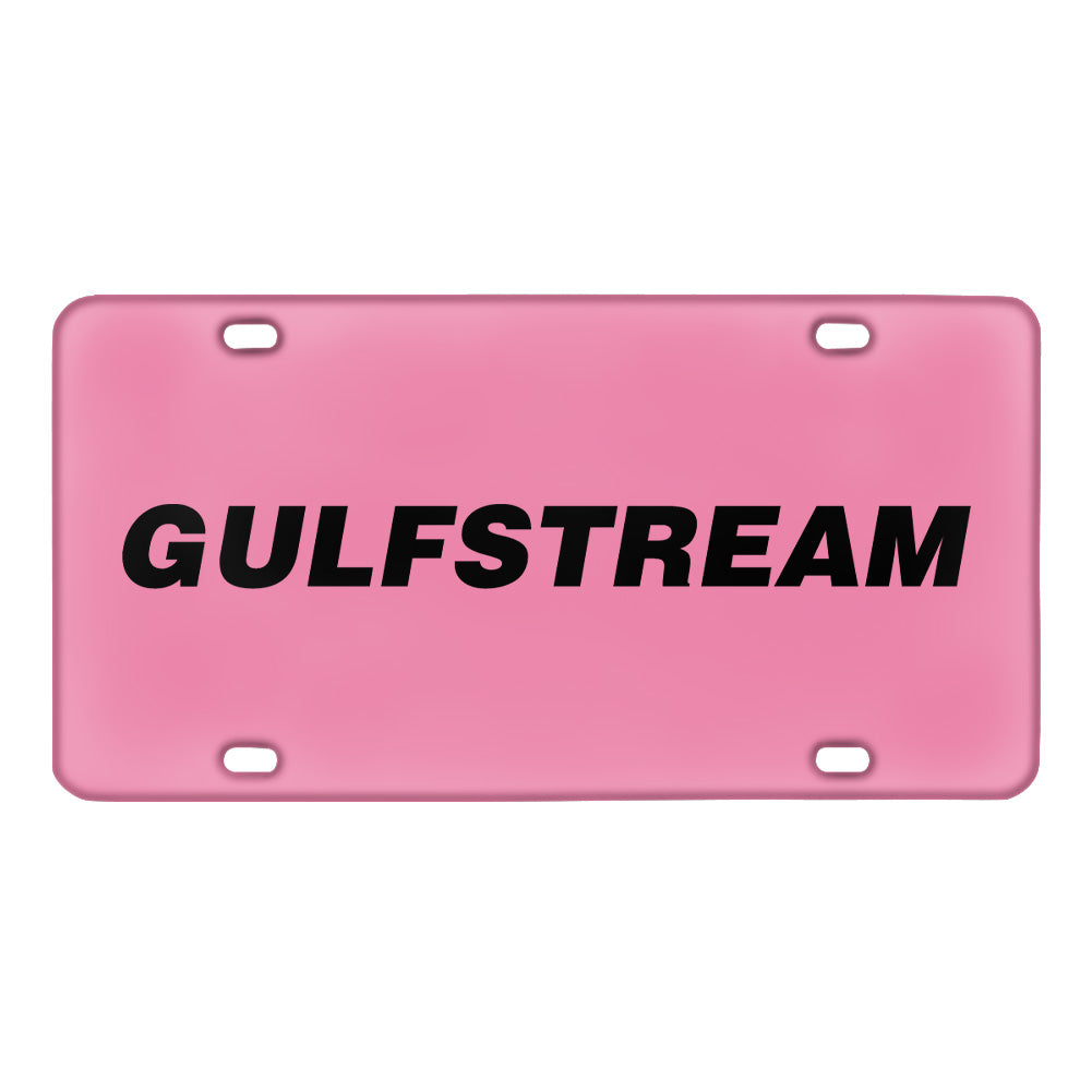 Gulfstream & Text Designed Metal (License) Plates