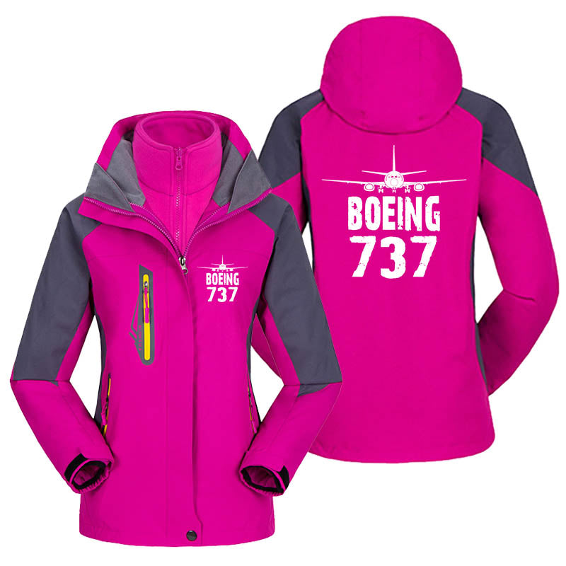 Boeing 737 & Plane Designed Thick "WOMEN" Skiing Jackets