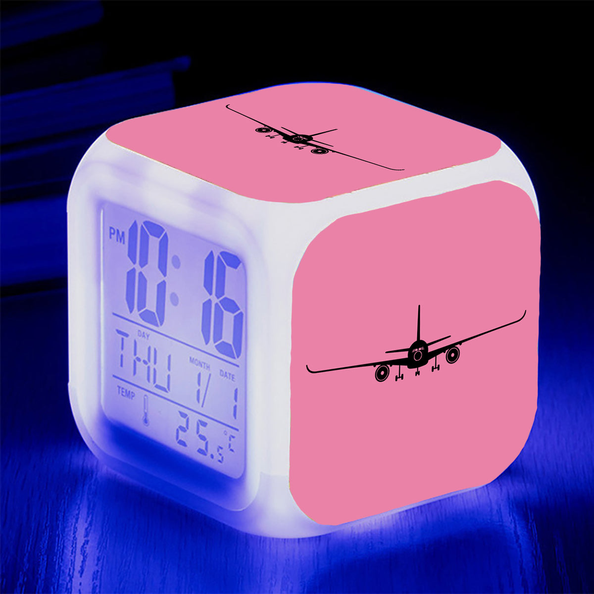 Airbus A350 Silhouette Designed "7 Colour" Digital Alarm Clock