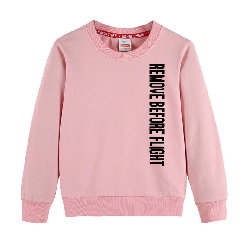 Remove Before Flight 2 Designed "CHILDREN" Sweatshirts