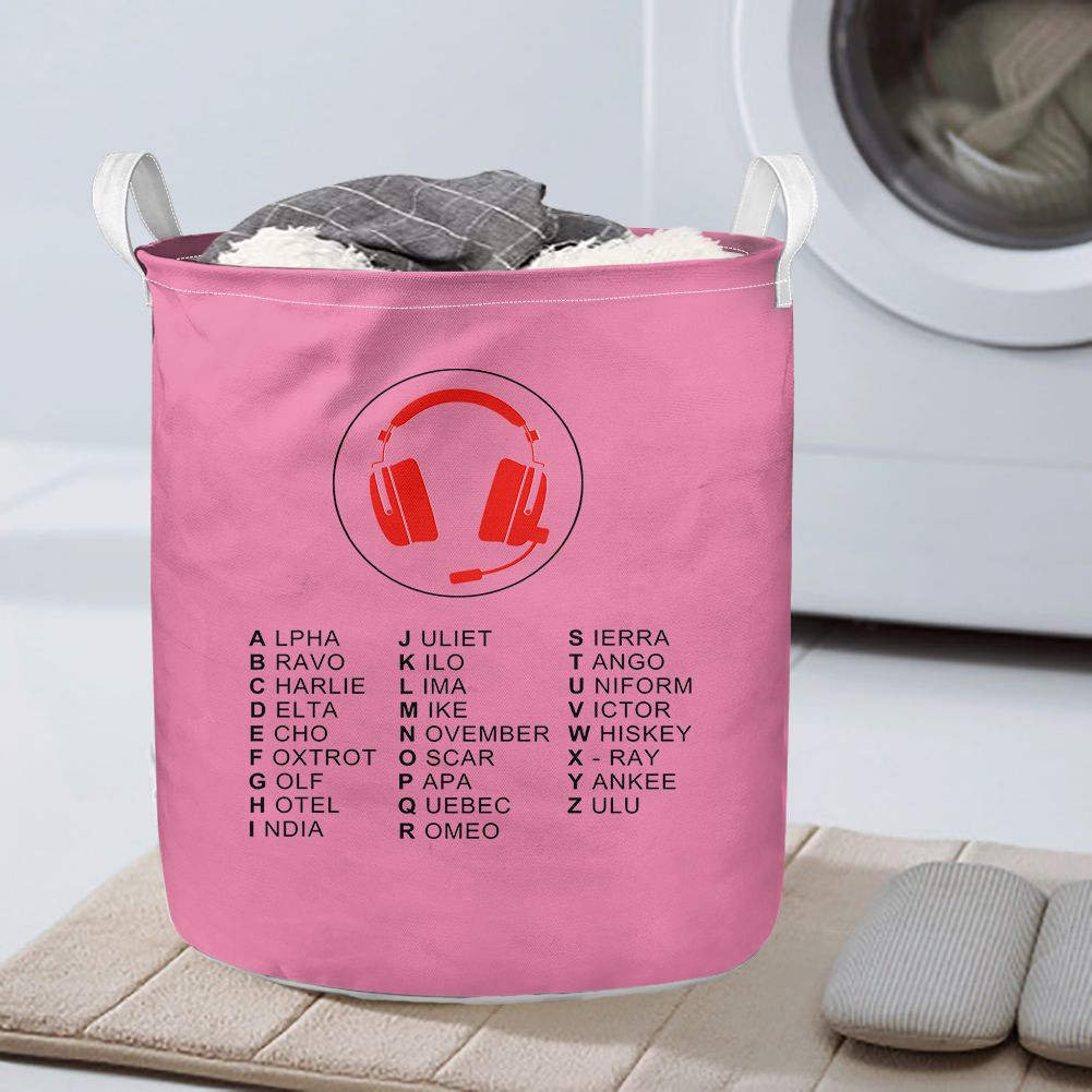 Aviation Alphabet 3 Designed Laundry Baskets