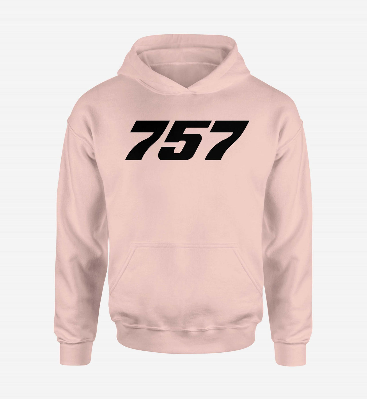 757 Flat Text Designed Hoodies