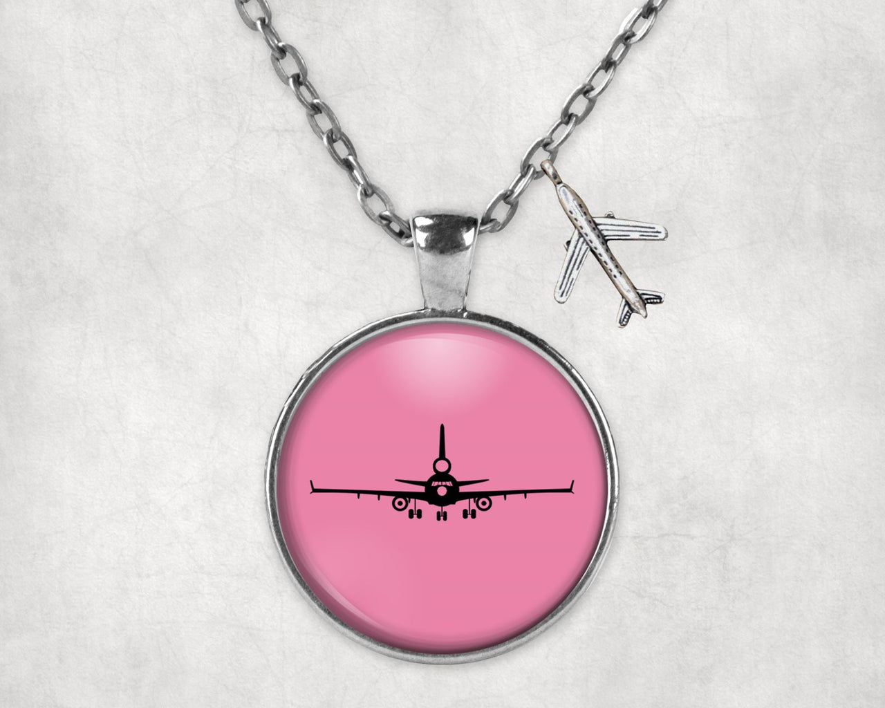 McDonnell Douglas MD-11 Silhouette Plane Designed Necklaces