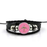 Thumbnail for Colourful Airplane Designed Leather Bracelets