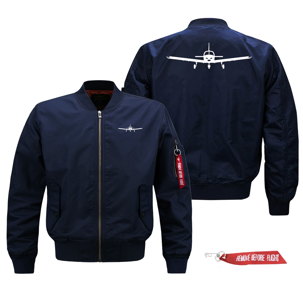 Piper PA28 Silhouette Plane Plane Designed Pilot Jackets (Customizable)