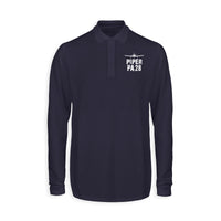 Thumbnail for Piper PA28 & Plane Designed Long Sleeve Polo T-Shirts