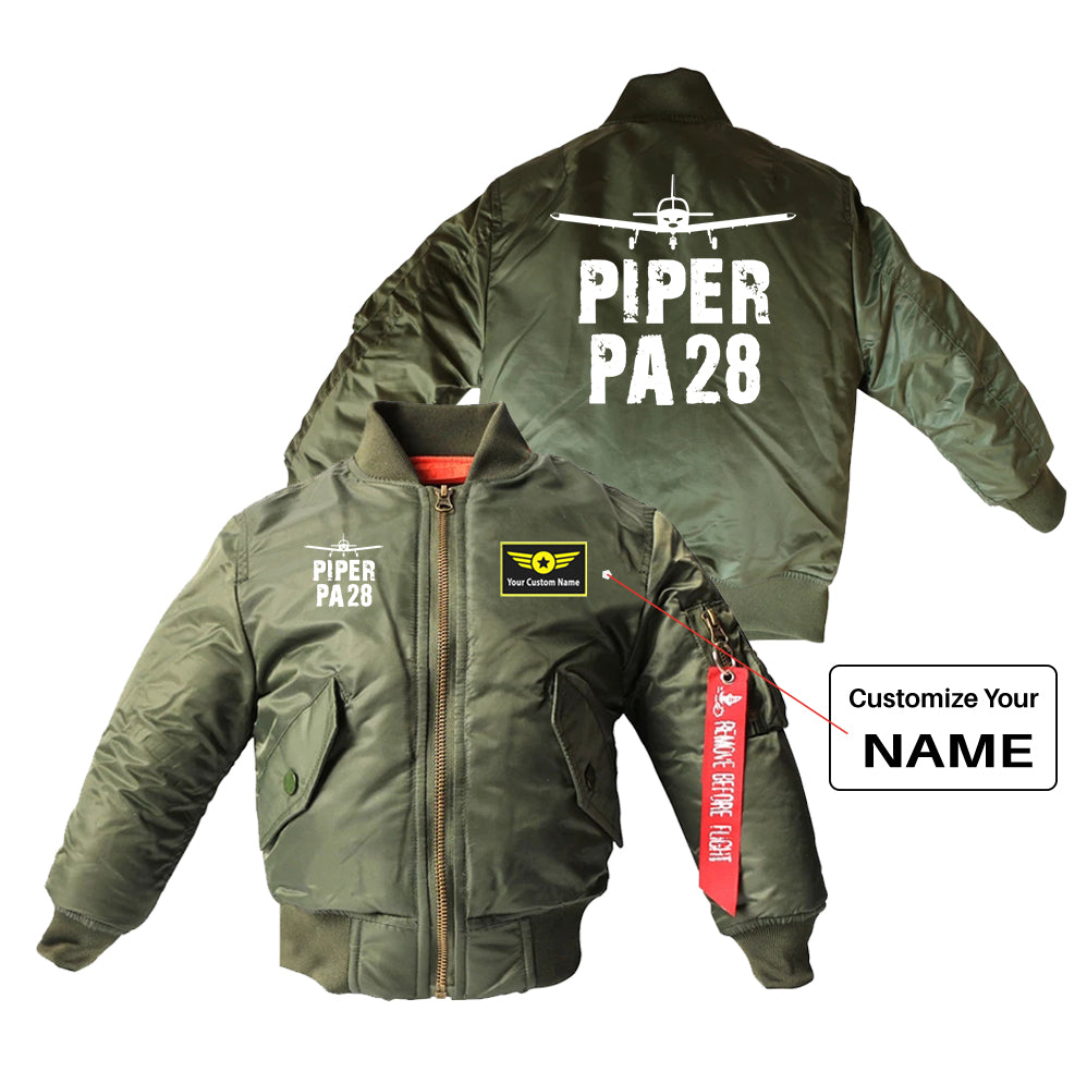 Piper PA28 & Plane Designed Children Bomber Jackets