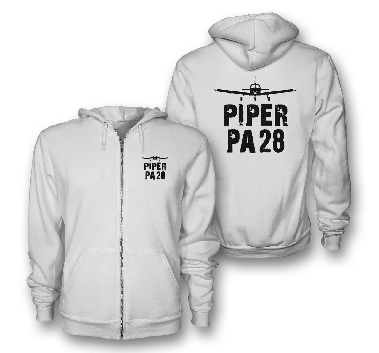 Piper PA28 & Plane Designed Zipped Hoodies