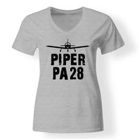 Thumbnail for Piper PA28 & Plane Designed V-Neck T-Shirts