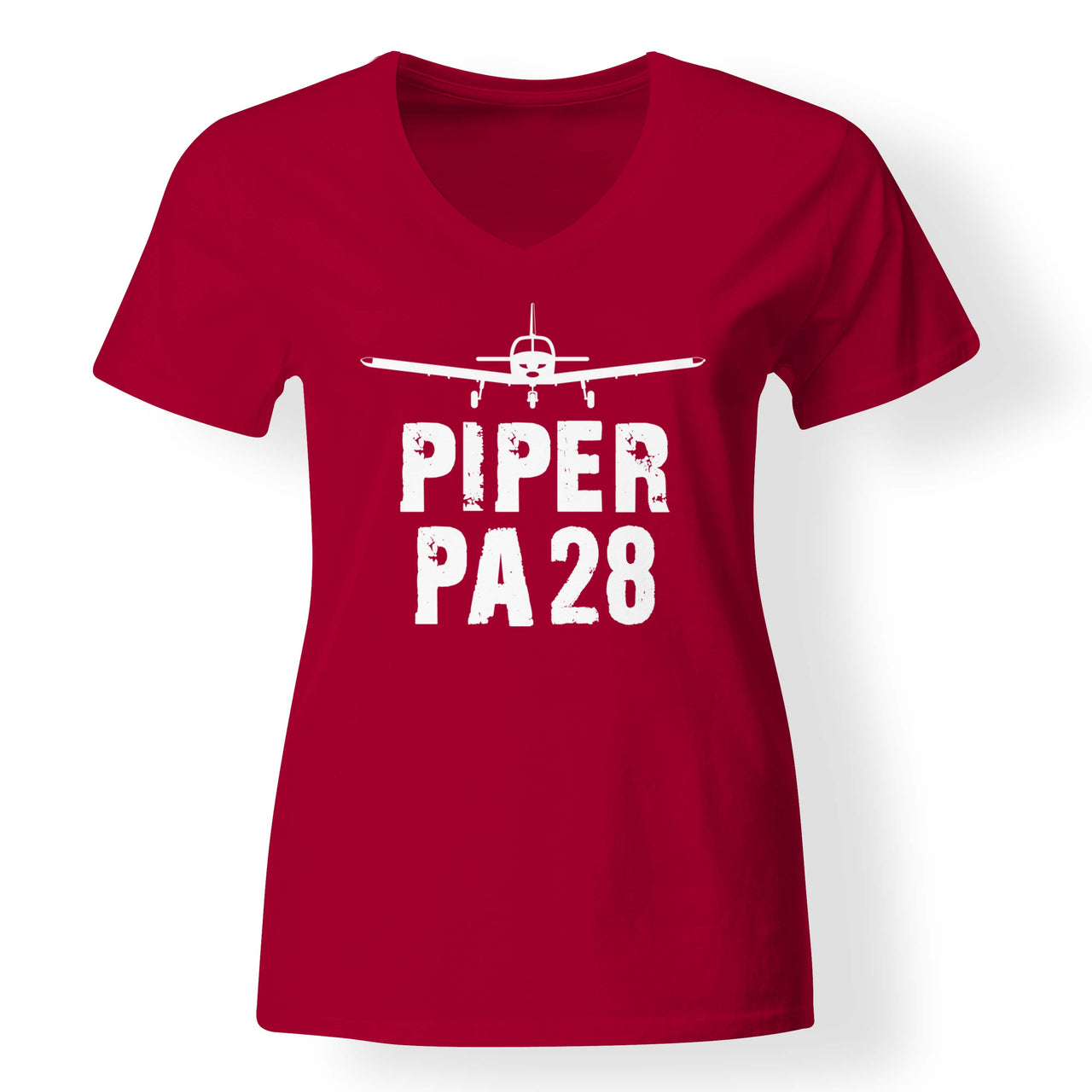 Piper PA28 & Plane Designed V-Neck T-Shirts