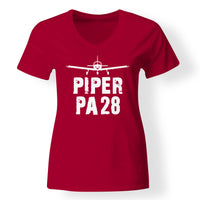 Thumbnail for Piper PA28 & Plane Designed V-Neck T-Shirts