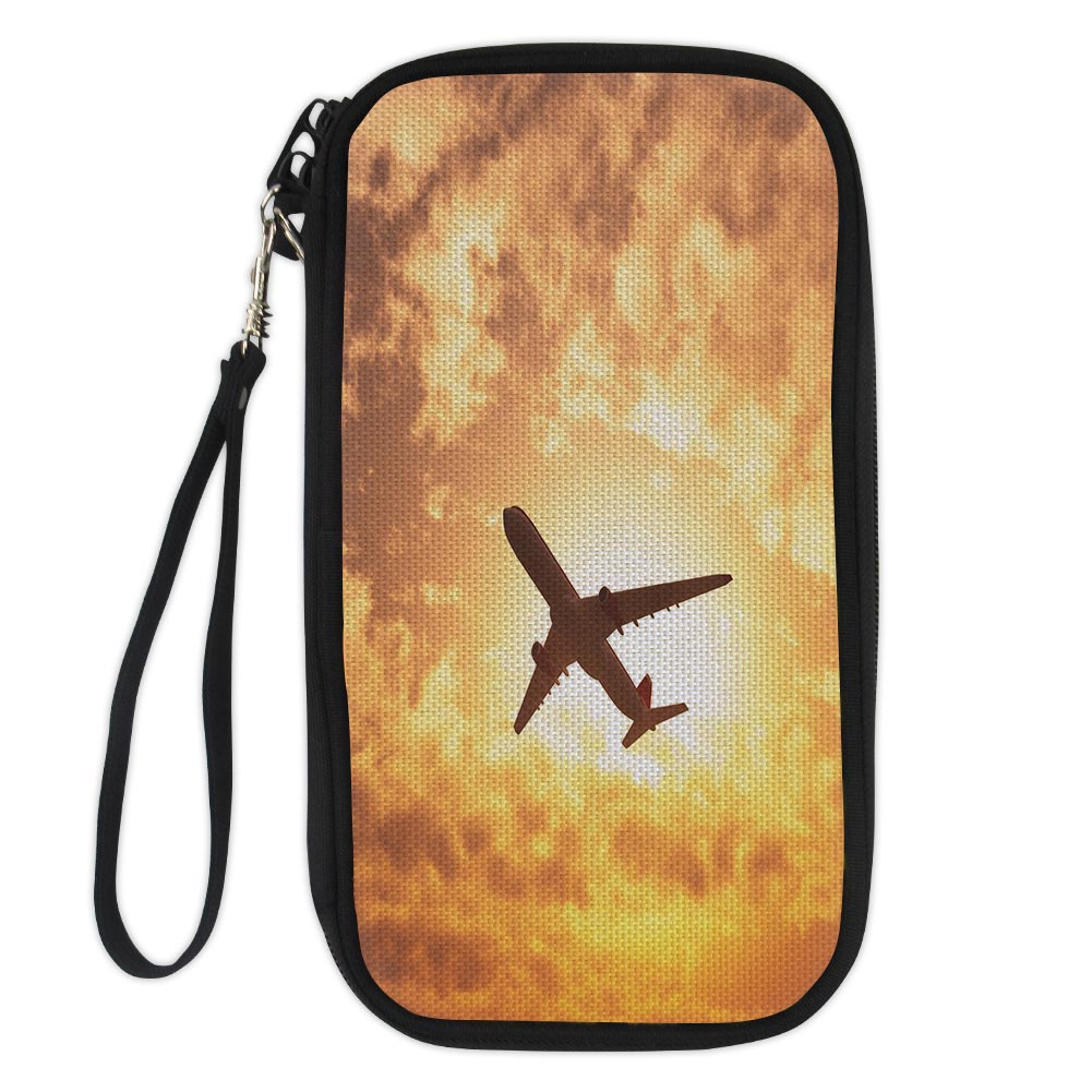 Plane Passing By Designed Travel Cases & Wallets