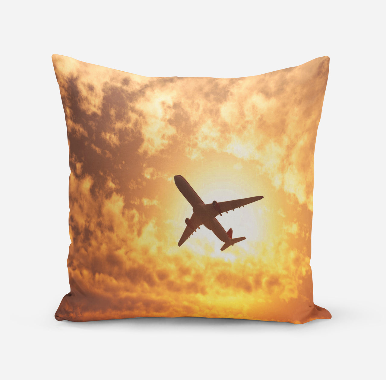 Plane Passing By Designed Pillows