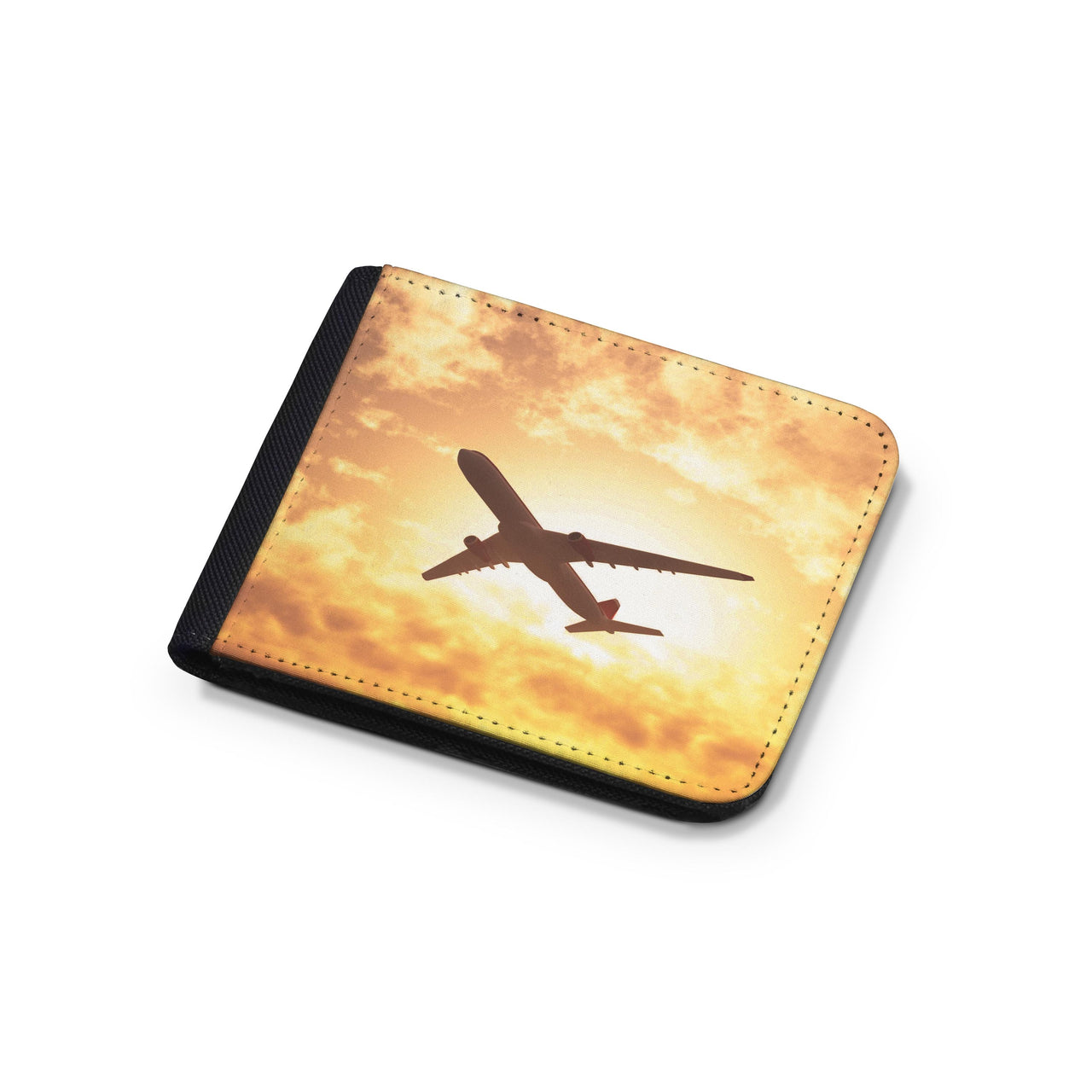 Plane Passing By Designed Wallets