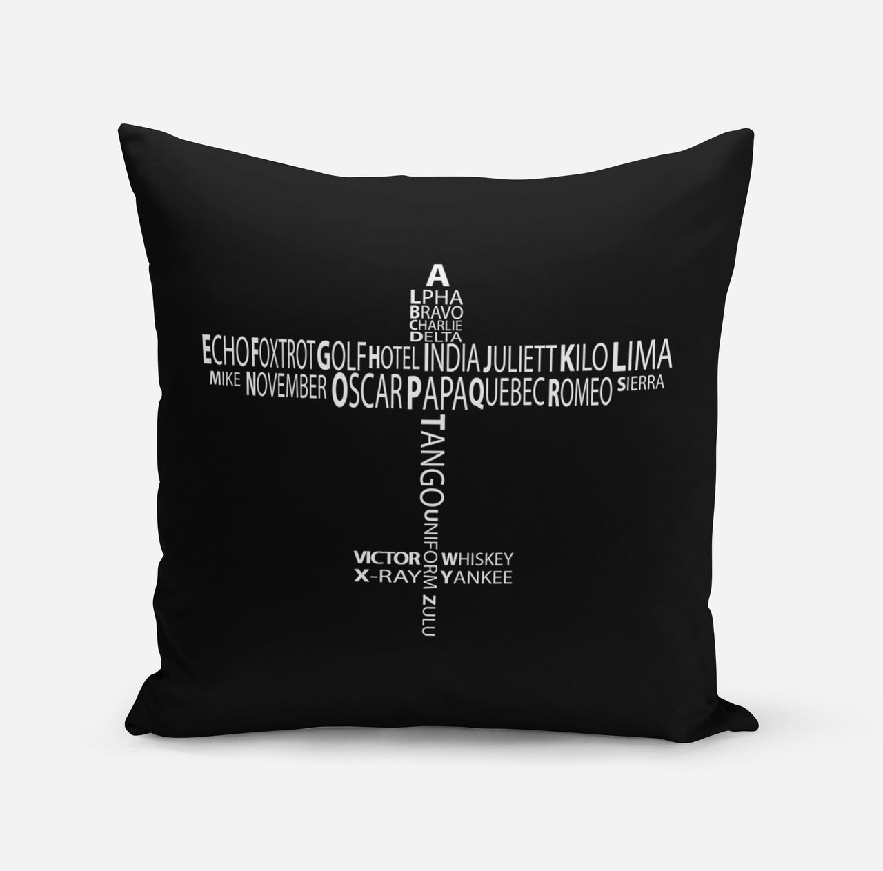 Propeller Shape Aviation Alphabet Designed Pillows