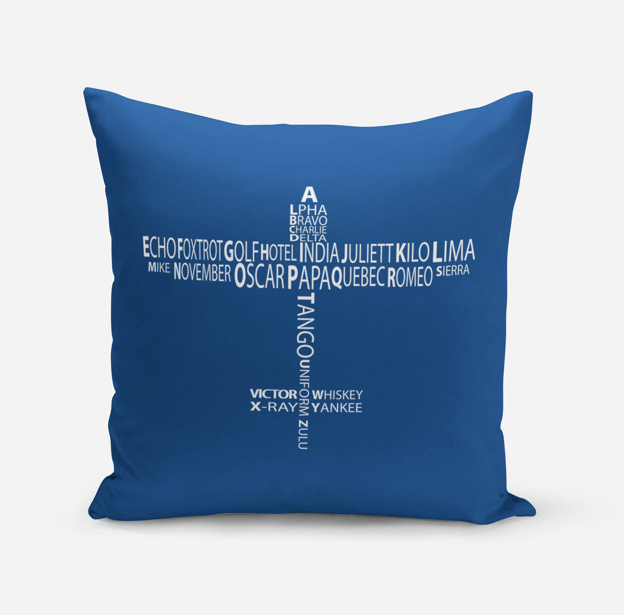 Propeller Shape Aviation Alphabet Designed Pillows