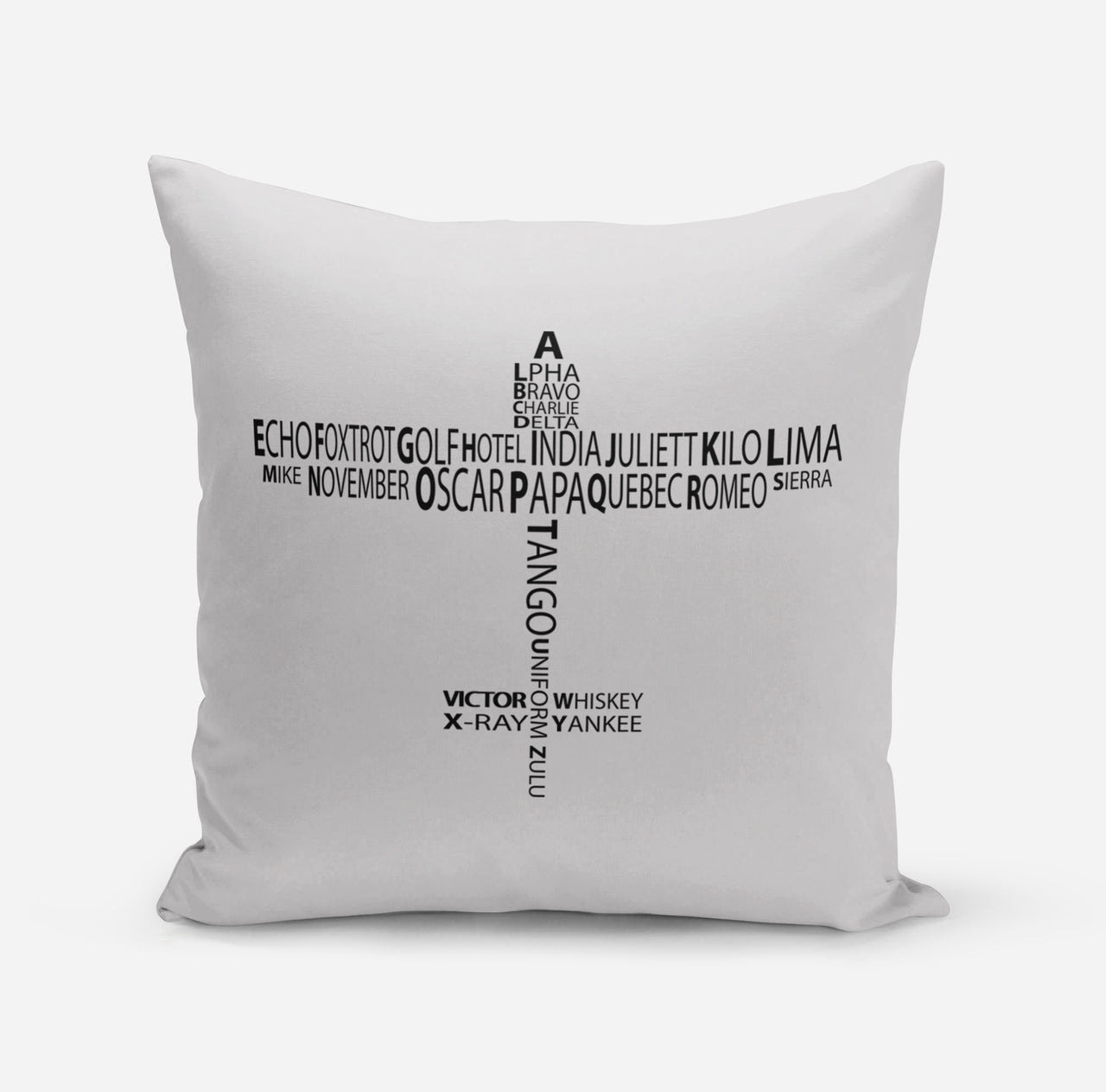 Propeller Shape Aviation Alphabet Designed Pillows