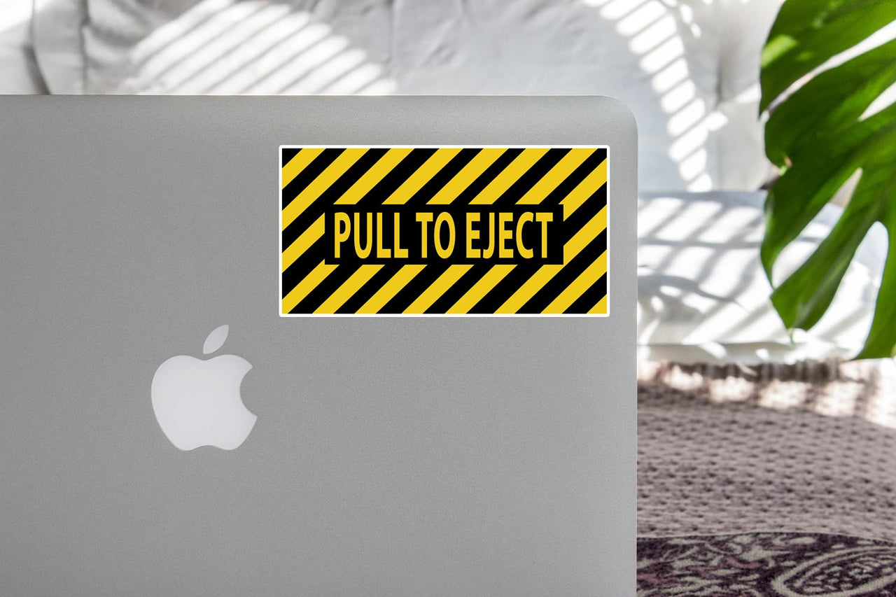 Pull to Eject Designed Stickers