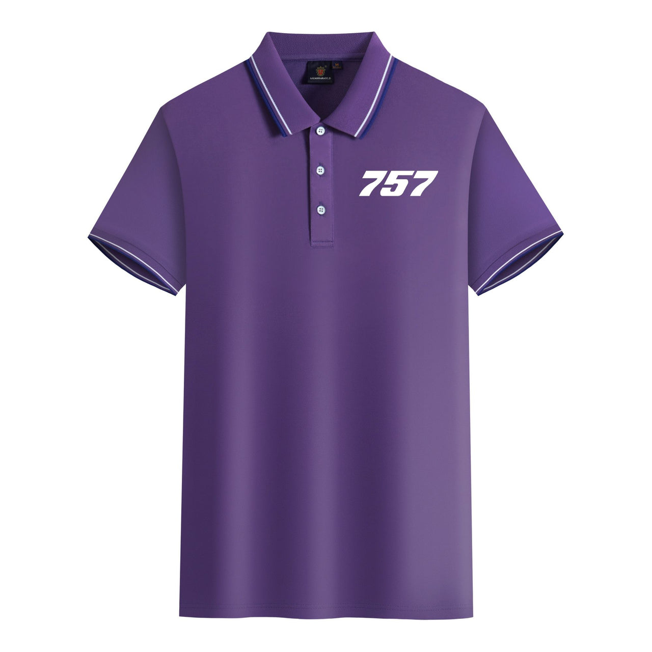 757 Flat Text Designed Stylish Polo T-Shirts