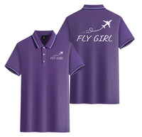 Thumbnail for Just Fly It & Fly Girl Designed Stylish Polo T-Shirts (Double-Side)