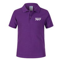 Thumbnail for Boeing 707 & Text Designed Children Polo T-Shirts