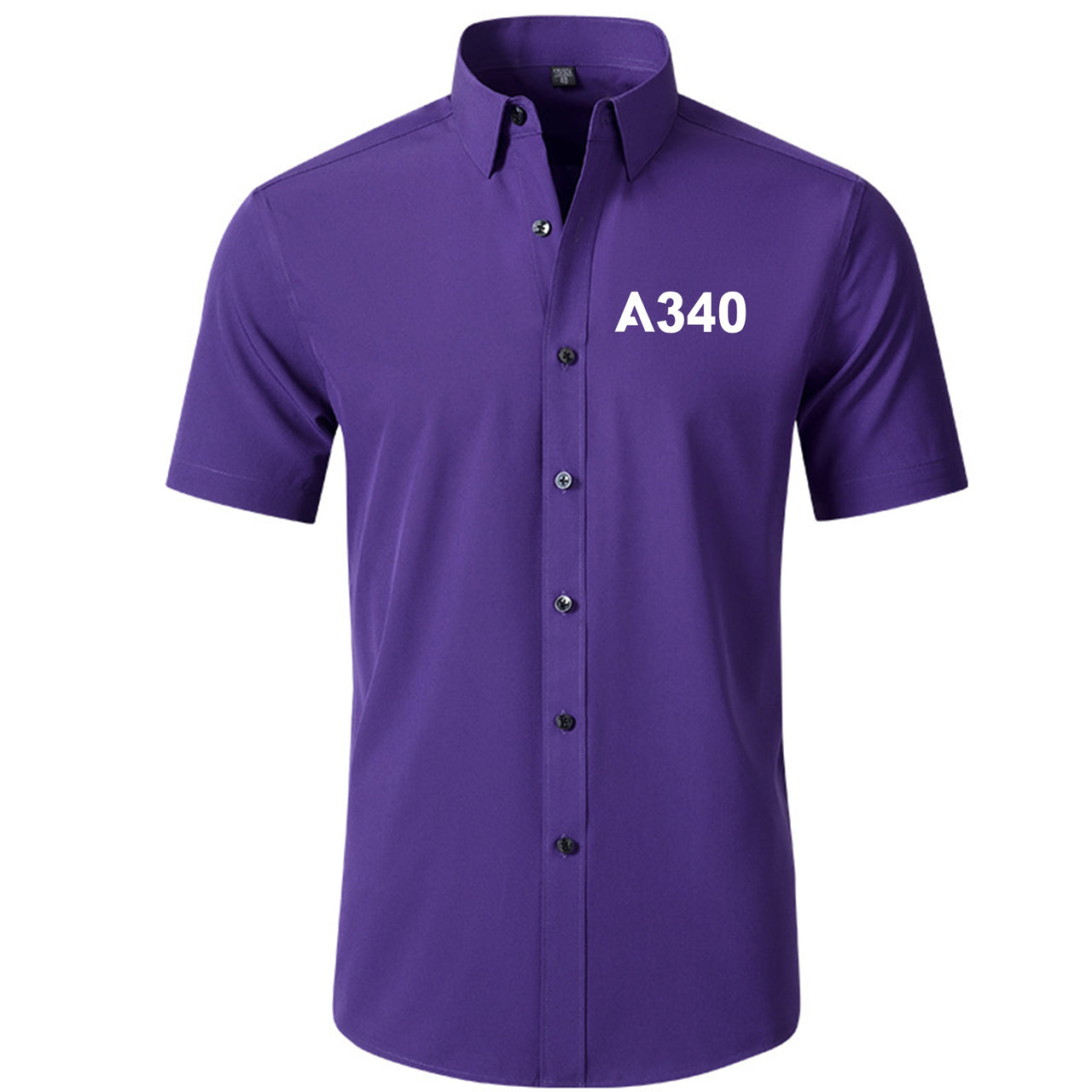 A340 Flat Text Designed Short Sleeve Shirts