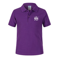 Thumbnail for Boeing 747 & Plane Designed Children Polo T-Shirts