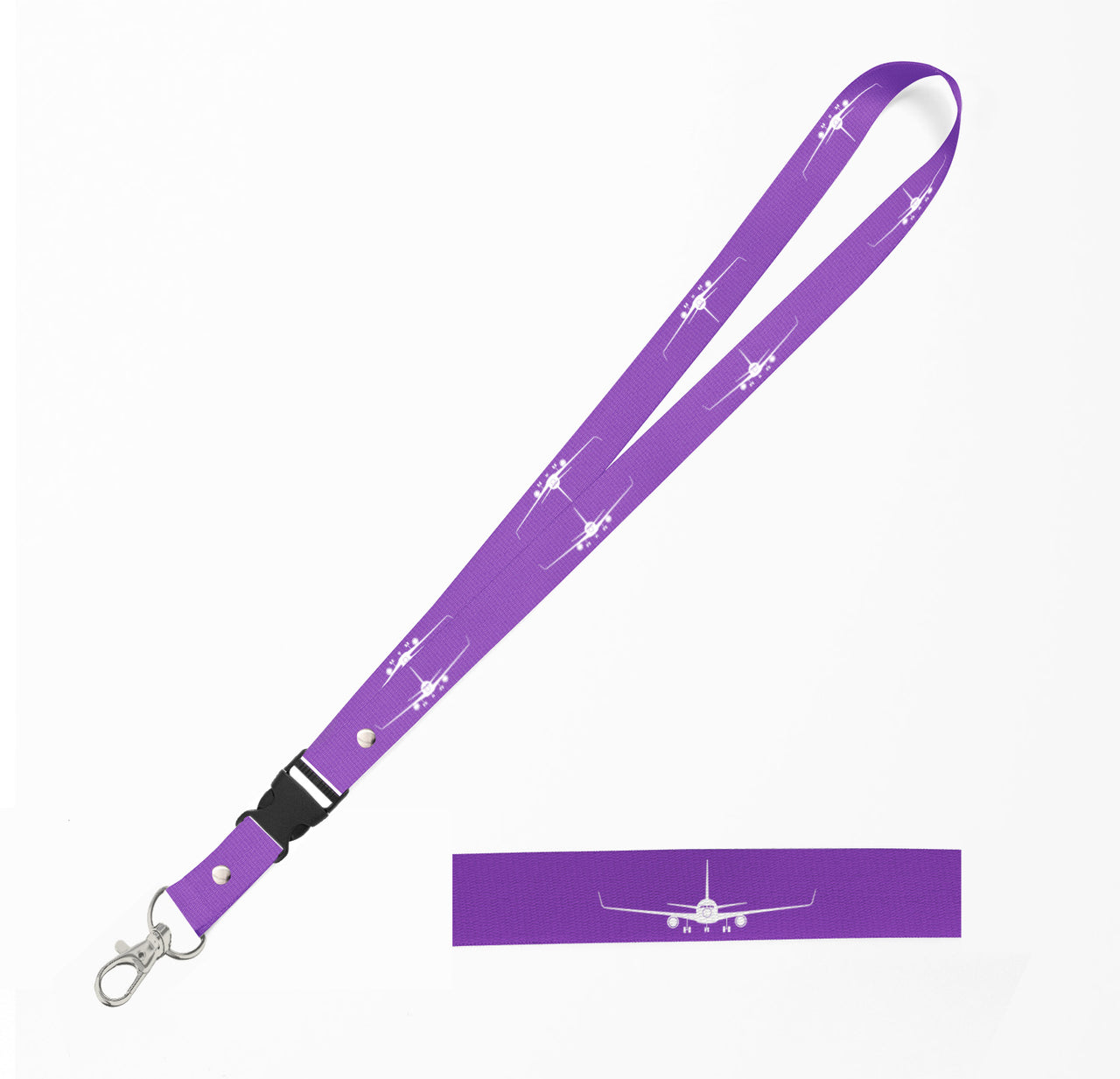 Boeing 767 Silhouette Designed Detachable Lanyard & ID Holders