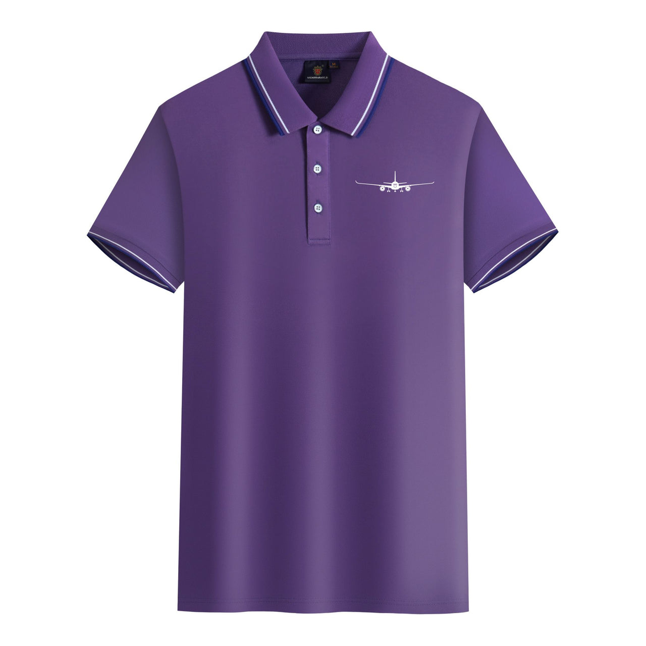 Airbus A350 Silhouette Designed Stylish Polo T-Shirts