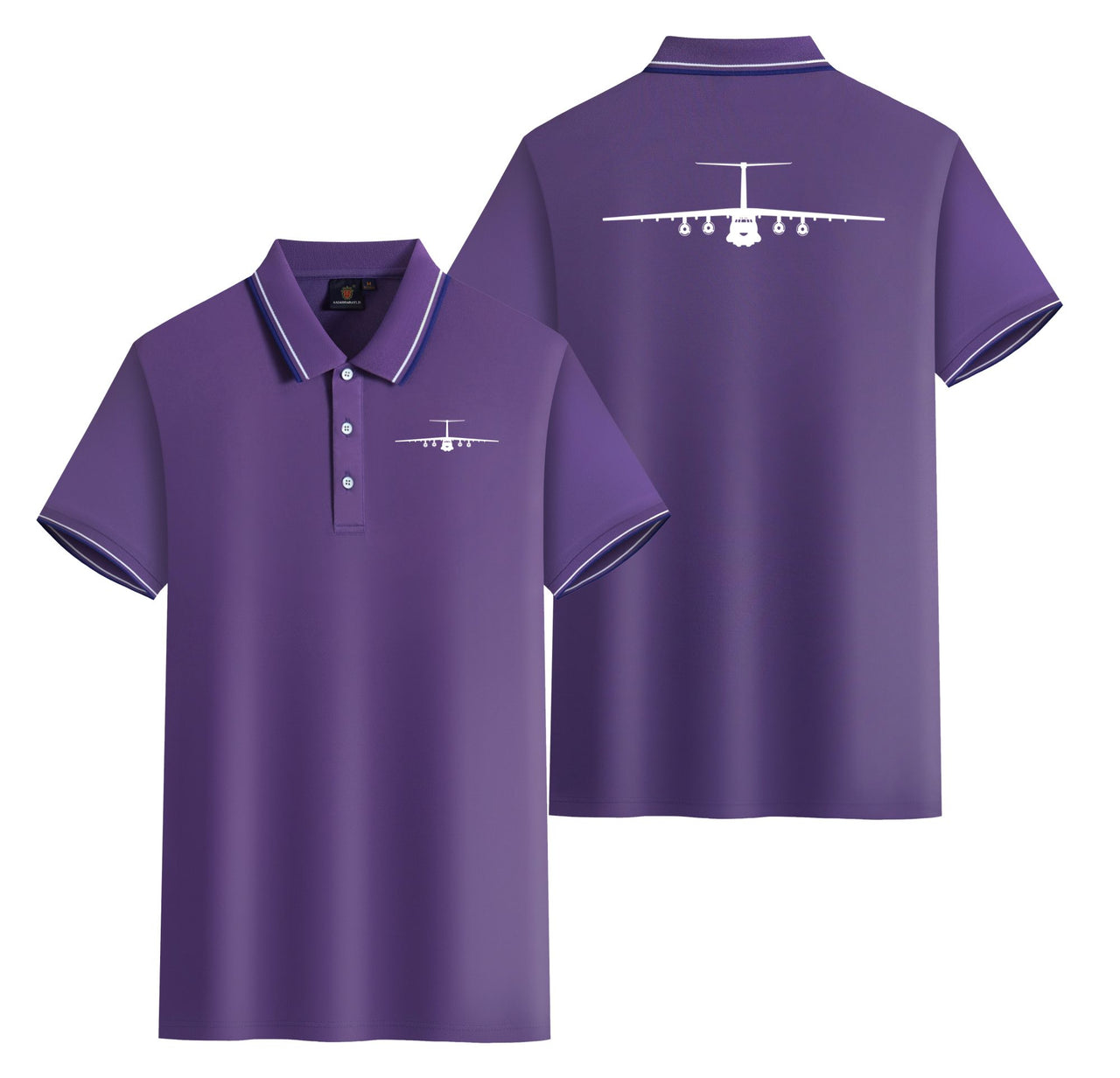 Ilyushin IL-76 Silhouette Designed Stylish Polo T-Shirts (Double-Side)