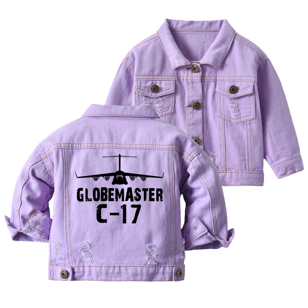 GlobeMaster C-17 & Plane Designed Children Denim Jackets