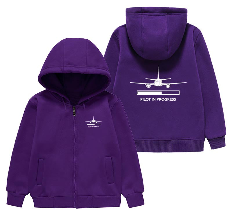 Pilot In Progress Designed "CHILDREN" Zipped Hoodies