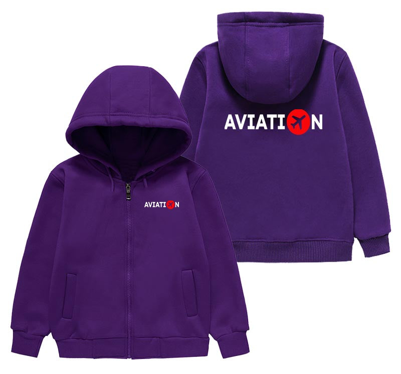 Aviation Designed "CHILDREN" Zipped Hoodies