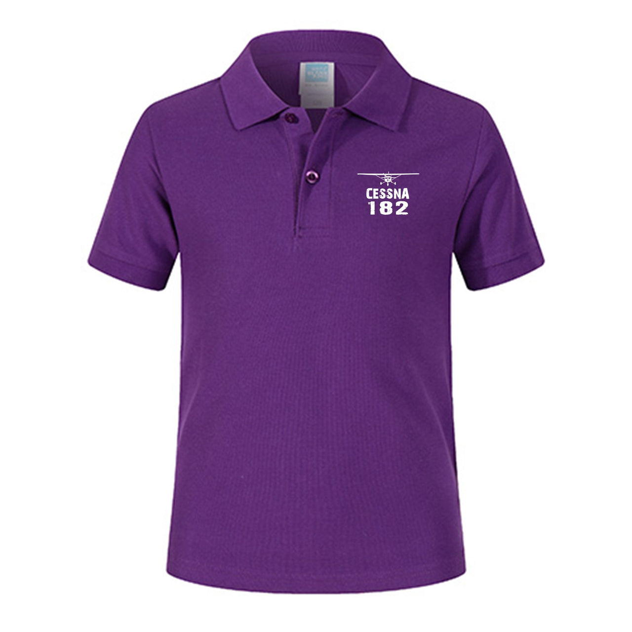 Cessna 182 & Plane Designed Children Polo T-Shirts