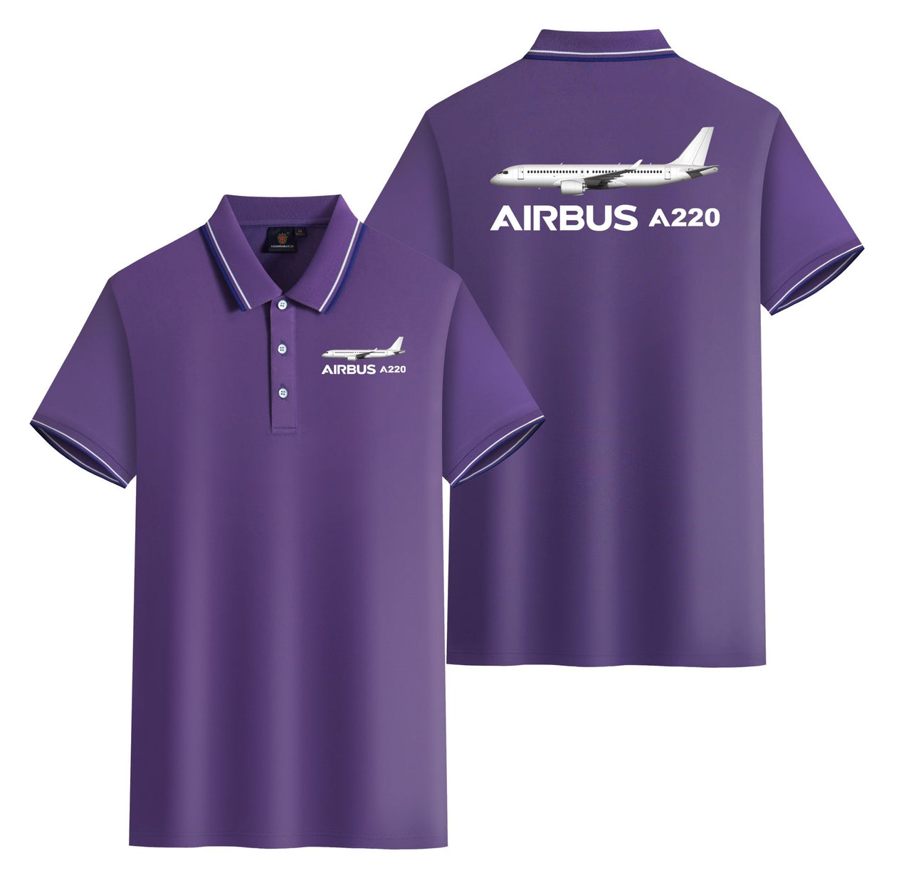 The Airbus A220 Designed Stylish Polo T-Shirts (Double-Side)