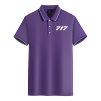 Thumbnail for 717 Flat Text Designed Stylish Polo T-Shirts