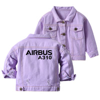 Thumbnail for Airbus A310 & Text Designed Children Denim Jackets