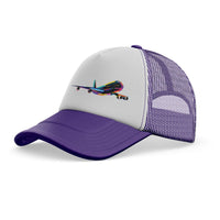 Thumbnail for Multicolor Airplane Designed Trucker Caps & Hats