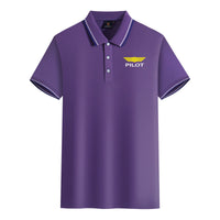 Thumbnail for Pilot & Badge Designed Stylish Polo T-Shirts