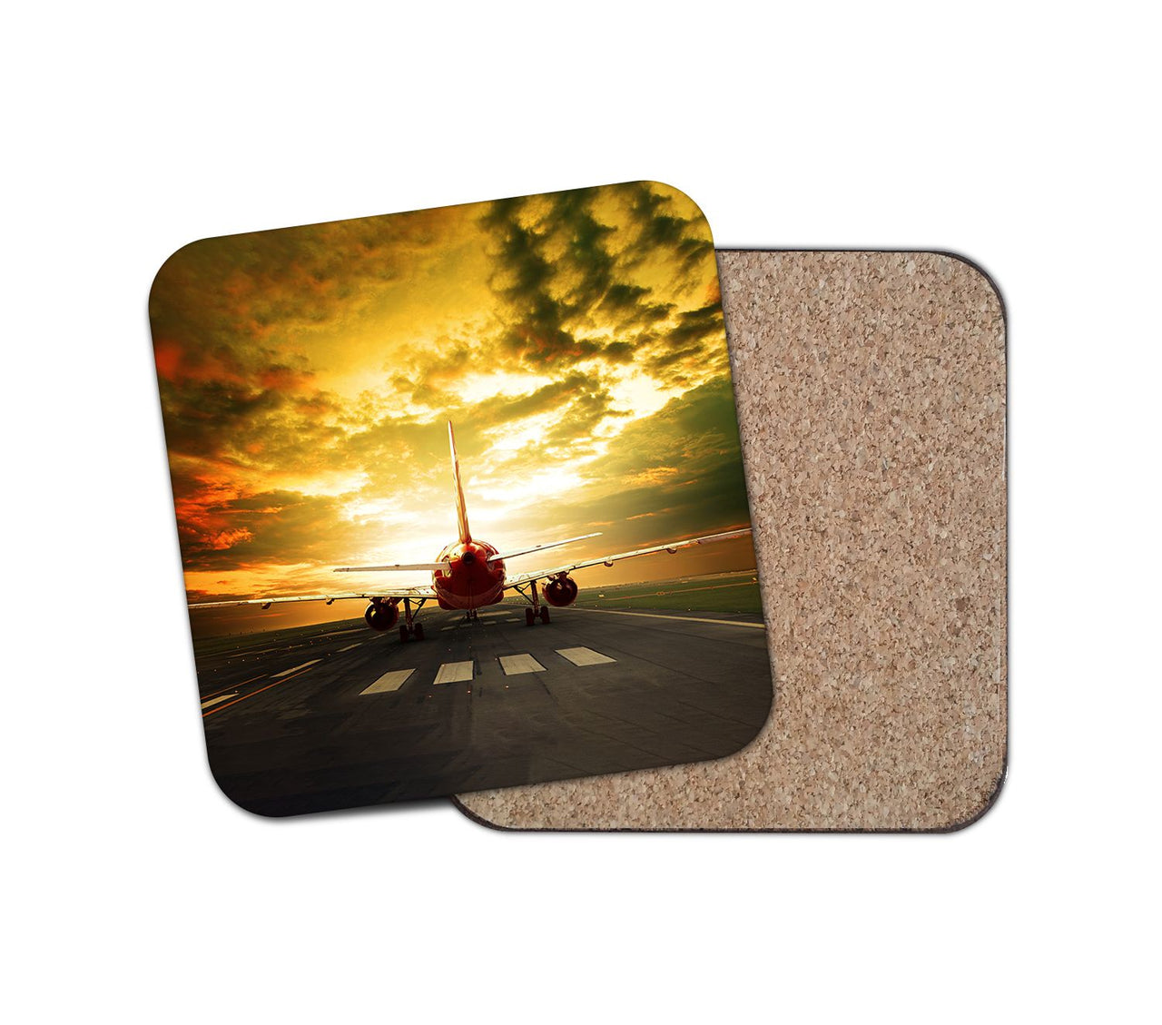 Ready for Departure Passanger Jet Designed Coasters