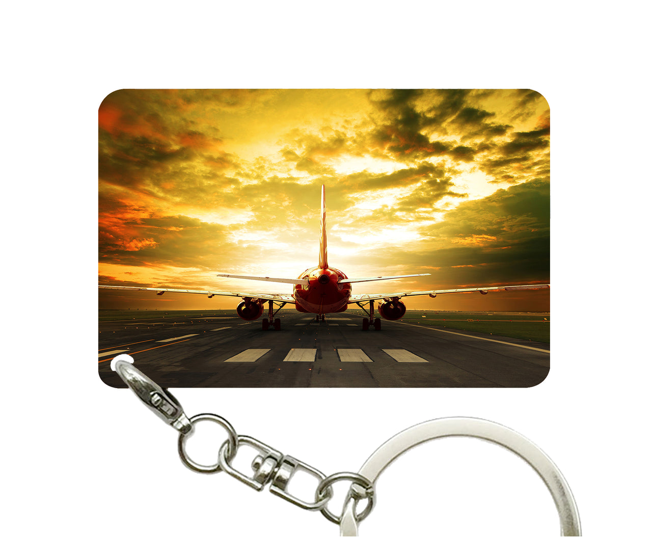 Ready for Departure Passanger Jet Designed Key Chains