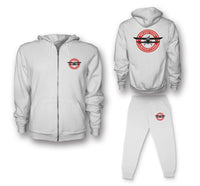 Thumbnail for Ready for Departure Designed Zipped Hoodies & Sweatpants Set