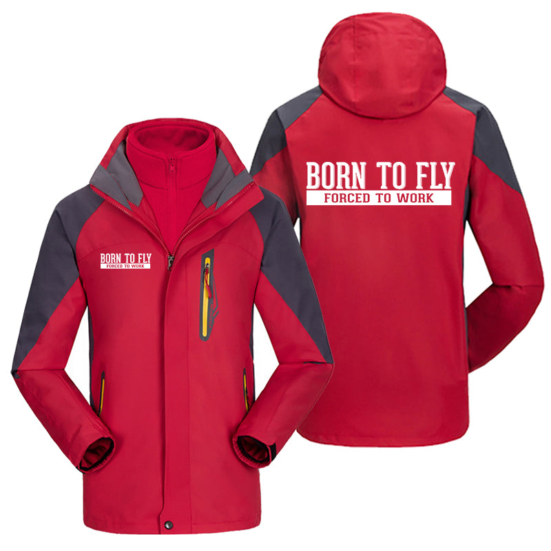 Born To Fly Forced To Work Designed Thick Skiing Jackets