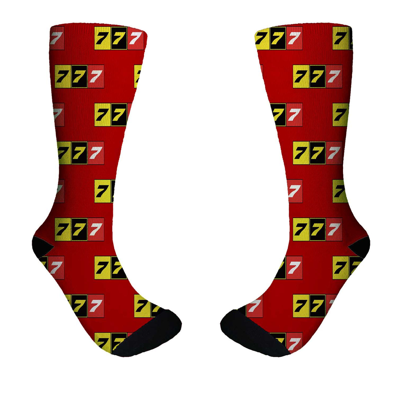 Flat Colourful 777 Designed Socks