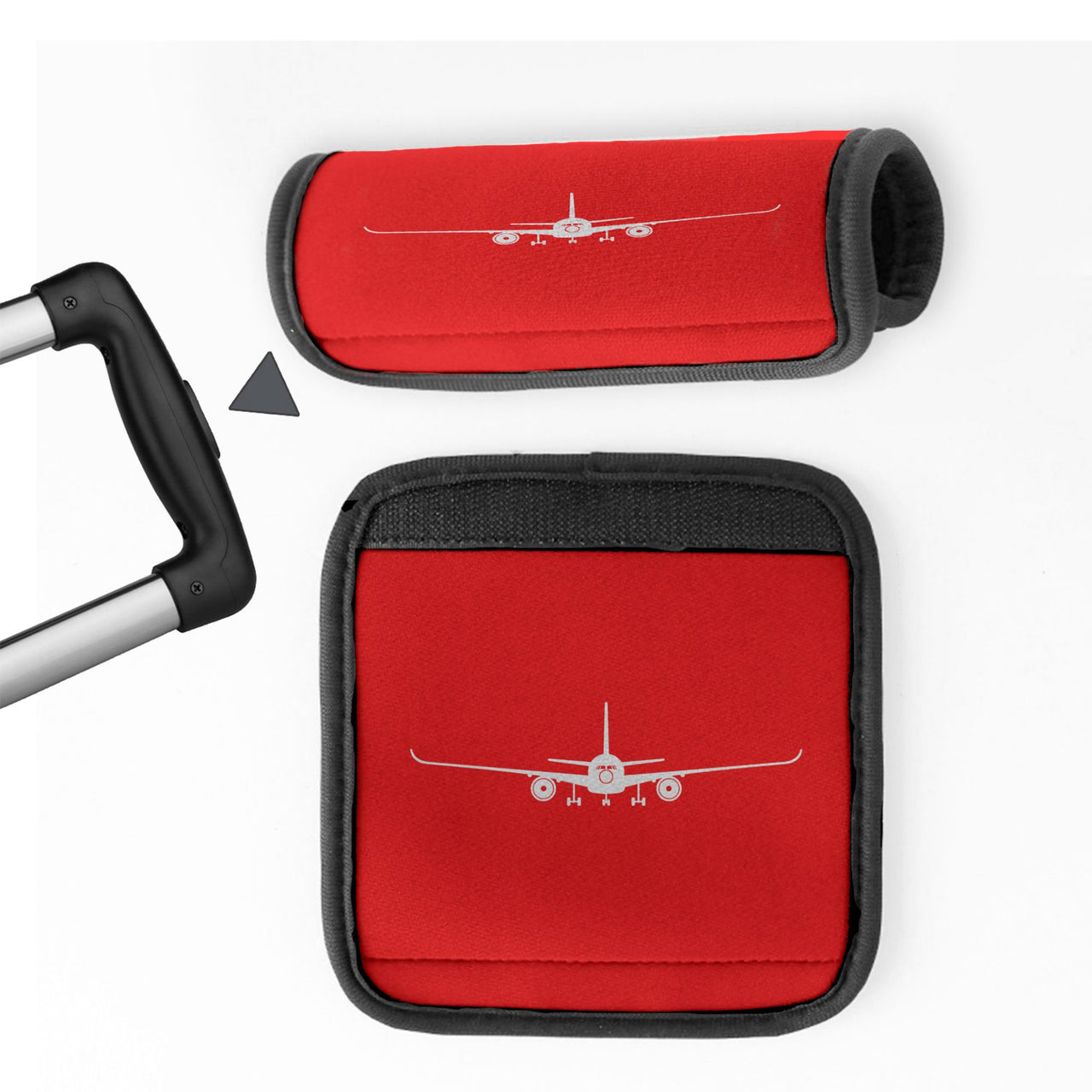 Airbus A350 Silhouette Designed Neoprene Luggage Handle Covers