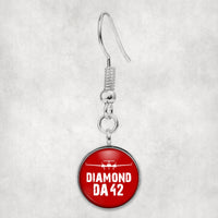 Thumbnail for Diamond DA42 & Plane Designed Earrings